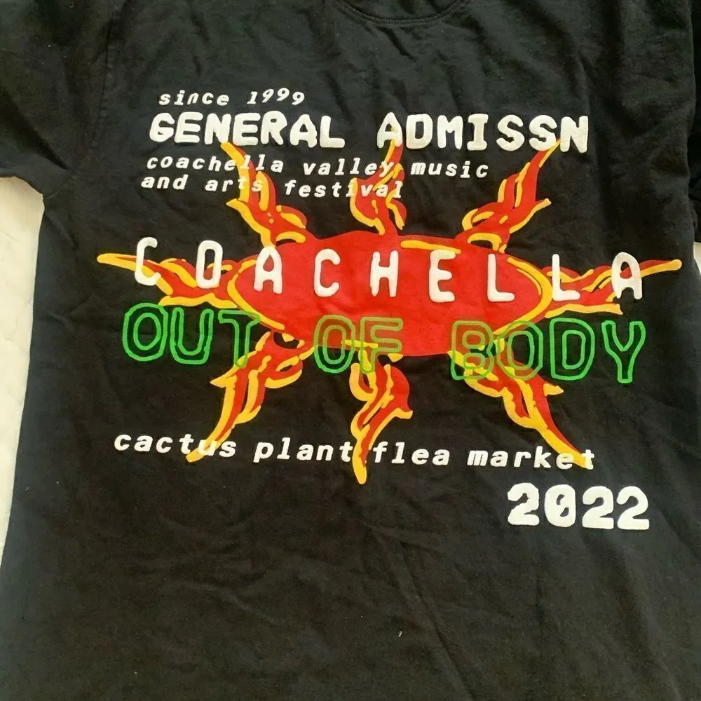 COACHELLA 2022 Cactus Plant Flea Market CPFM Shirt BLACK, Medium Limited Edition